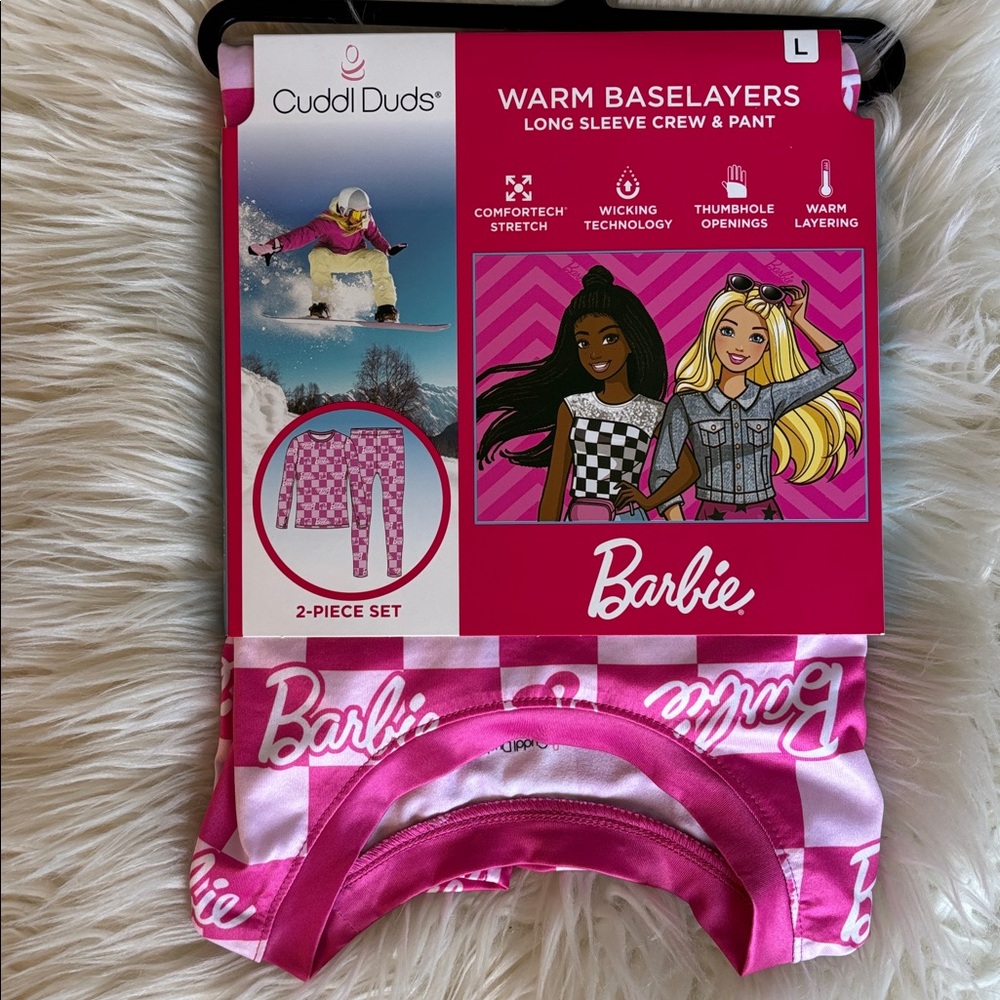 NWT Cuddl duds Barbie 2 piece set